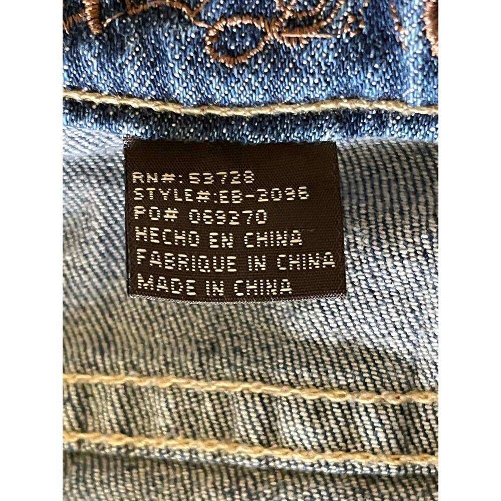 Vintage Dollhouse Juniors Micro Mini Denim Skirt Size 11 - Picture 8 of 11